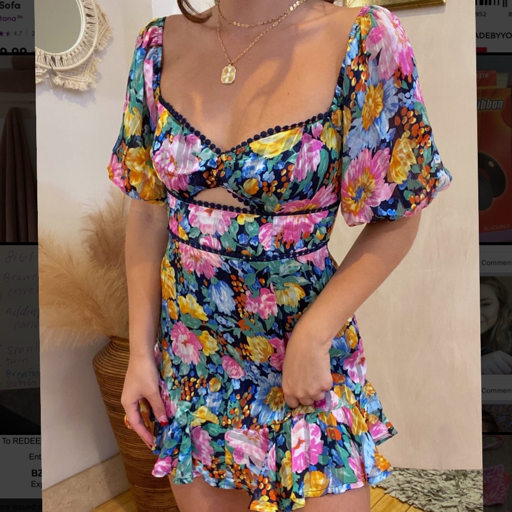 Floral Print Mini Dress